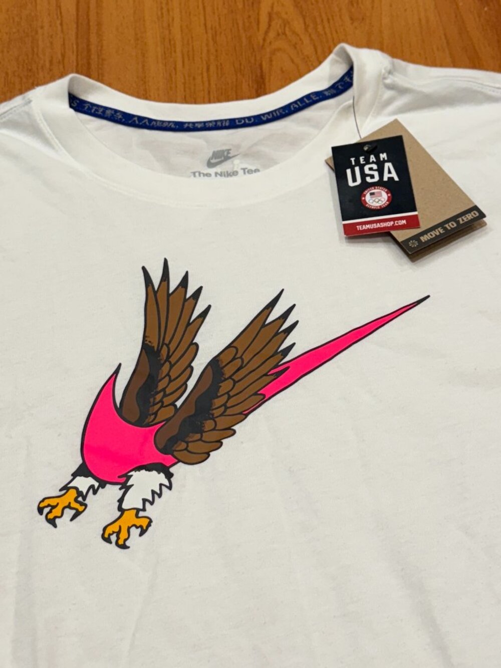 Nike Team USA Eagle Club T-Shirt White Brand New XL Cotton FN0861-100